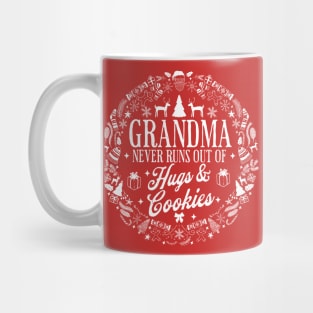 Grandma Never Runs Out Of Hugs and Cookies Ugly Christmas Mug